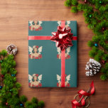 Retro 50er Tropical Christmas Button Up Starlet Geschenkpapier<br><div class="desc">Eine Sammlung tropischer Weihnachtsschmuckstücke</div>