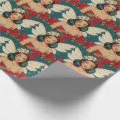 Retro 50er Tropical Christmas Button Up Starlet Geschenkpapier (Ecke)
