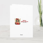 Retro 50er Tropical Christmas Button Up Starlet Karte (Rückseite)