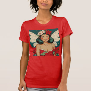 Retro 50er Tropical Christmas Button Up Starlet T-Shirt