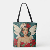 Retro 50er Tropical Christmas Button Up Starlet Tasche (Rückseite)