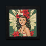 Retro 50er Tropical Christmas Princess Erinnerungskiste<br><div class="desc">Eine Sammlung tropischer Weihnachtsschmuckstücke</div>