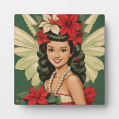Retro 50er Tropical Christmas Princess Fotoplatte (Vorderseite)