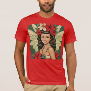 Retro 50er Tropical Christmas Princess T-Shirt