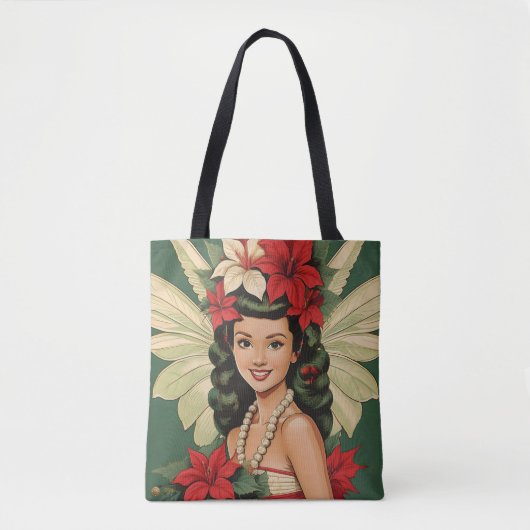 Retro 50er Tropical Christmas Princess Tasche (Vorderseite)
