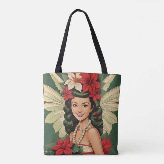 Retro 50er Tropical Christmas Princess Tasche (Rückseite)