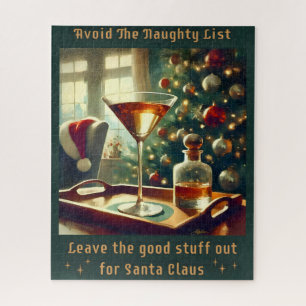 Retro 50er: Vermeide die unartige Liste Weihnachts Puzzle
