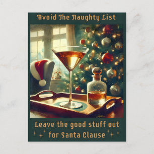 Retro 50er Vermeiden Sie die schmutzige Liste Weih Postkarte