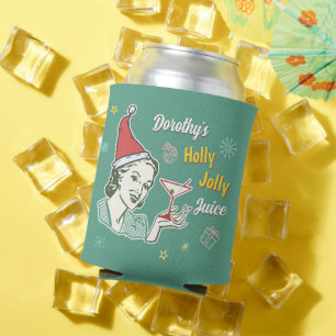 Retro 50er Weihnachten Holly Jolly Saft Lustig Ben Dosenkühler