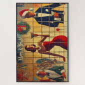 Retro 50er Weihnachtsabend Bar Last Call Martini Puzzle (Vertikal)