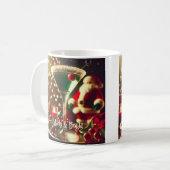 Retro 50er Weihnachtsgrüner Martini Kaffeetasse (Vorderseite Links)