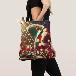 Retro 50er Weihnachtsgrüner Martini Tasche
