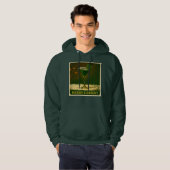 Retro 50s 4 Leaf Clover Irish Christmas Martini Hoodie (Vorne ganz)