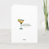 Retro 50s 4 Leaf Clover Irish Christmas Martini Karte (Rückseite)