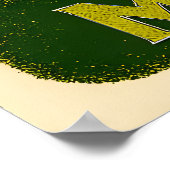 Retro 50s 4 Leaf Clover Irish Christmas Martini Poster (Ecke)