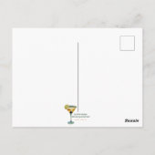 Retro 50s 4 Leaf Clover Irish Christmas Martini Postkarte (Rückseite)