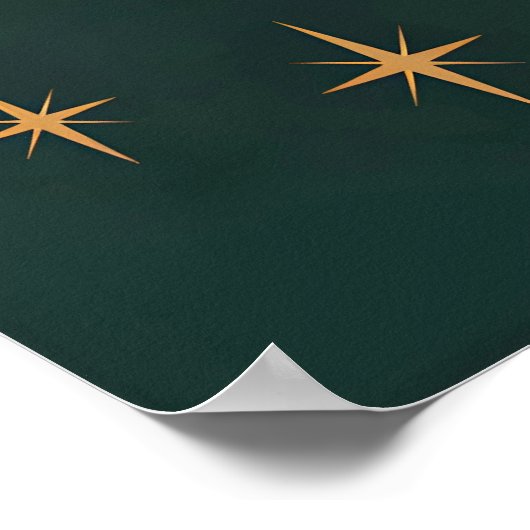 Retro 50s Avoid The Naughty List Christmas Martini Poster (Ecke)