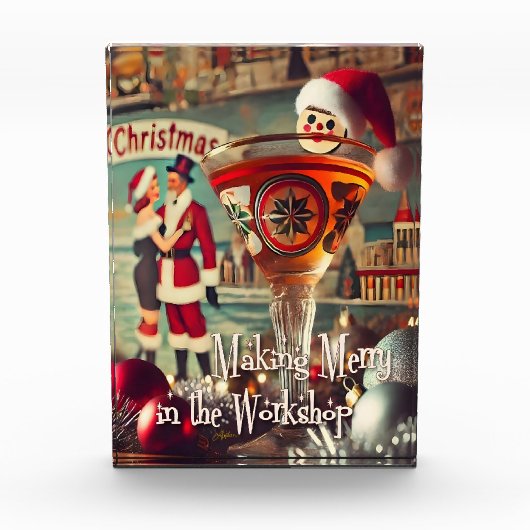 Retro 50s Cocktail Making Merry Christmas Workshop Fotoblock (Vorderseite)