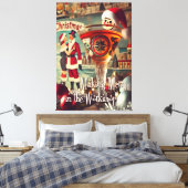 Retro 50s Cocktail Making Merry Christmas Workshop Leinwanddruck (Insitu (Schlafzimmer))