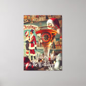 Retro 50s Cocktail Making Merry Christmas Workshop Leinwanddruck (Vorderseite)