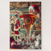 Retro 50s Cocktail Making Merry Christmas Workshop Puzzle (Vertikal)