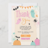 Retro 50s Halloween Party Thank You Card Einladung (Vorderseite)