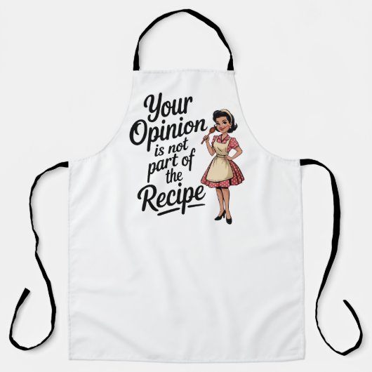Retro 50s Housewife – Funny Vintage Kitchen Schürze (Vorderseite)