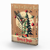 Retro 50s Jet Set Christmas Tree Martini Fotoblock (Rechts)