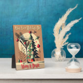 Retro 50s Jet Set Christmas Tree Martini Fotoplatte (Seite)