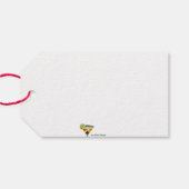 Retro 50s Jet Set Christmas Tree Martini Geschenkanhänger (Rückseite Horizontal)