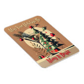 Retro 50s Jet Set Christmas Tree Martini Magnet (Rechte Seite)