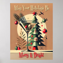 Retro 50s Jet Set Christmas Tree Martini