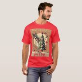 Retro 50s Jet Set Christmas Tree Martini T-Shirt (Vorne ganz)