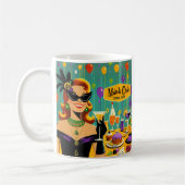 Retro 50s Mardi Gras Cocktail Party Kaffeetasse (Links)