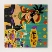 Retro 50s Mardi Gras Cocktail Party Puzzle (Horizontal)