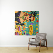 Retro 50s Mardi Gras Cocktail Party Wandteppich (Beispiel (Horizontal))