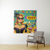 Retro 50s Mardi Gras Cocktail Party Wandteppich (Beispiel)