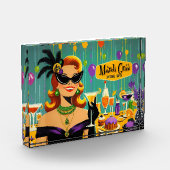 Retro 50s Mardi Gras Martini Cocktail Party Fotoblock (Links)