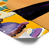 Retro 50s Mardi Gras Martini Cocktail Party Poster (Ecke)