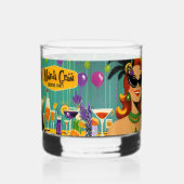 Retro 50s Mardi Gras Martini Cocktail Party Whiskyglas (Links)