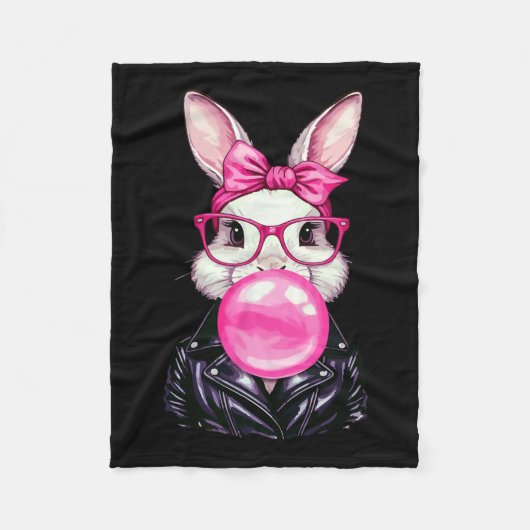 Retro 50's Niedlich Osterblasen Bubble Gum 7 Fleecedecke (Vorderseite)