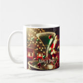 Retro 50s Santa Christmas Green Martini Kaffeetasse (Links)