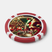 Retro 50s Santa Christmas Green Martini Pokerchips (Einzeln)