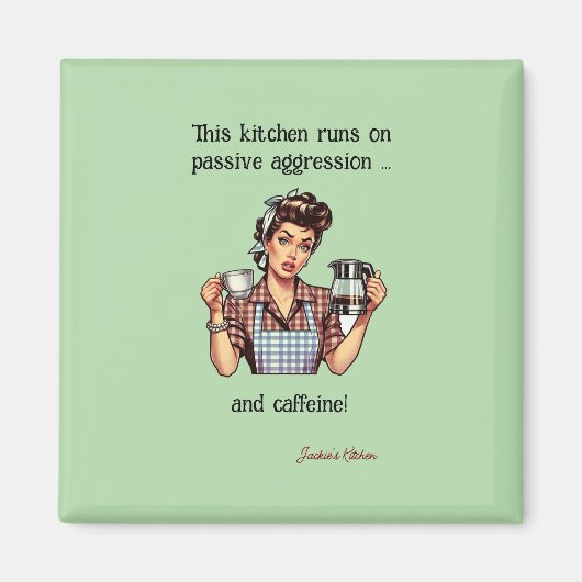 Retro 50's Sarcastic Kühlschrank Magnet (Vorne)