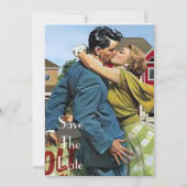 Retro 50's Save the Date Einladungen (Vorderseite)