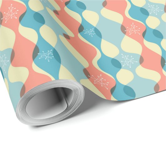 Retro 50's Style Feiertag Geschenkpapier (Rolleneckpunkt)