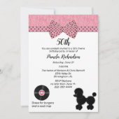 Retro 50s Theme Birthday Party Einladung (Vorderseite)