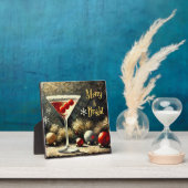 Retro 50s Triple Cranberry Christmas Martini Fotoplatte (InSitu)