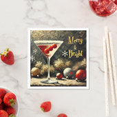 Retro 50s Triple Cranberry Christmas Martini Serviette (Beispiel)