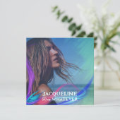 Retro 50th Birthday Colorful 90s Music Album Cover Einladung (Stehend Vorderseite)